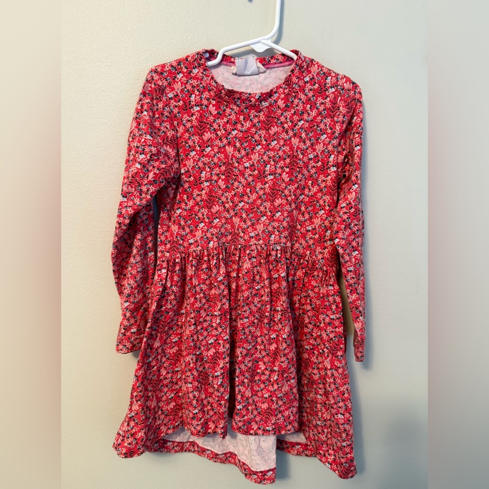 Hannah Kate Floral Red Long Sleeve Dress